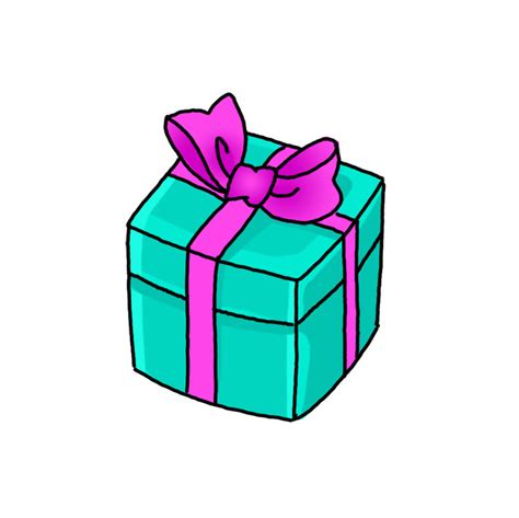 How to Draw a Gift - Step by Step Easy Drawing Guides - Drawing Howtos