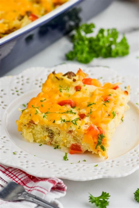 Overnight Egg And Hash Brown Casserole - Overnight Hash Brown Casserole - I Heart Eating ...