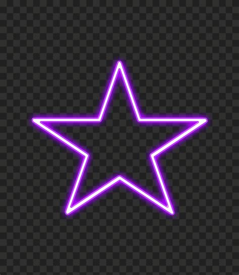 HD Purple Neon Star Transparent Background | Citypng