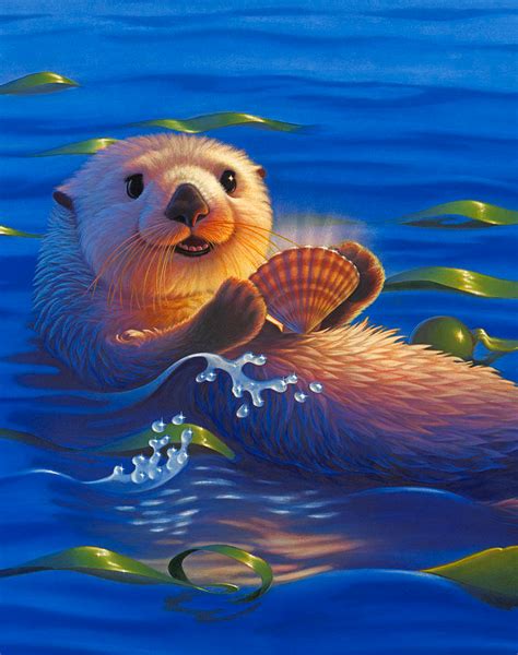 Sea Otter Cartoon Images : Cartoon Otter Cute Sea Vexels Set Ai ...