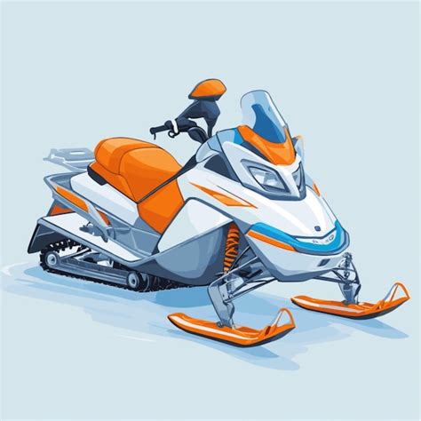 Premium Vector | Snowmobile cartoon vector on a white background