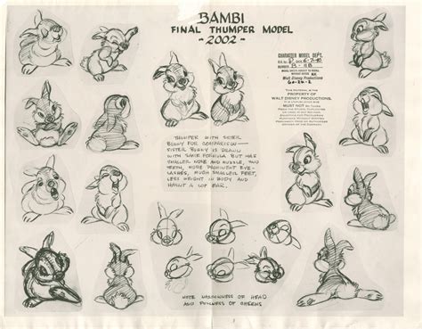 Bambi Photostat Model Sheet - ID: janmodel20124 | Van Eaton Galleries