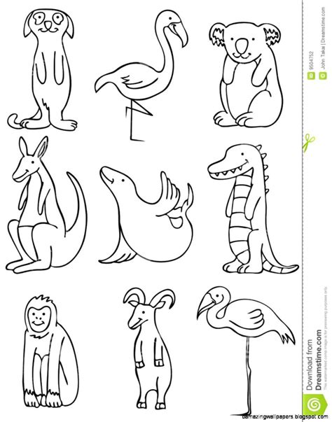 Zoo Animals Clipart Black And White | Animals black and white, Zoo animals, Crocodile illustration