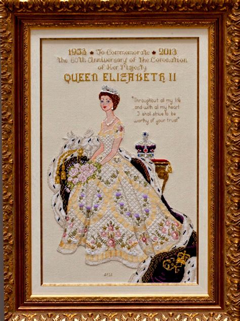 Queen Elizabeth II in Her Coronation Dress Historical style | Etsy