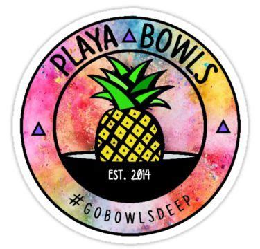 'Paint splatter playa bowl' Sticker by ASKdesigns in 2020 | Playa bowls, Beer pong table diy ...