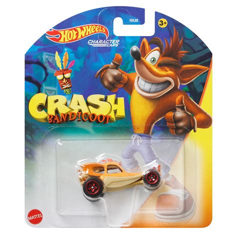 Hot Wheels Character Cars Crash Bandicoot 1:64 Scale Vehicle - Walmart.com