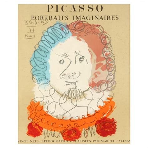 after Pablo Picasso (Spanish, 1881-1973), Portraits Imaginaires Exhibition Poster (Lot 2002 ...