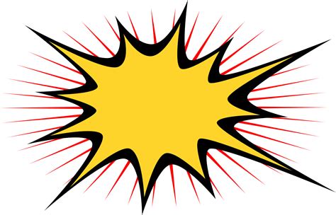 Comic Explosion Dynamic Burst Graphic Design Free HD PNG | PNG All