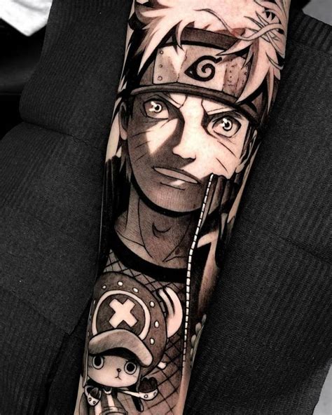 Naruto tattoo located on the inner forearm.