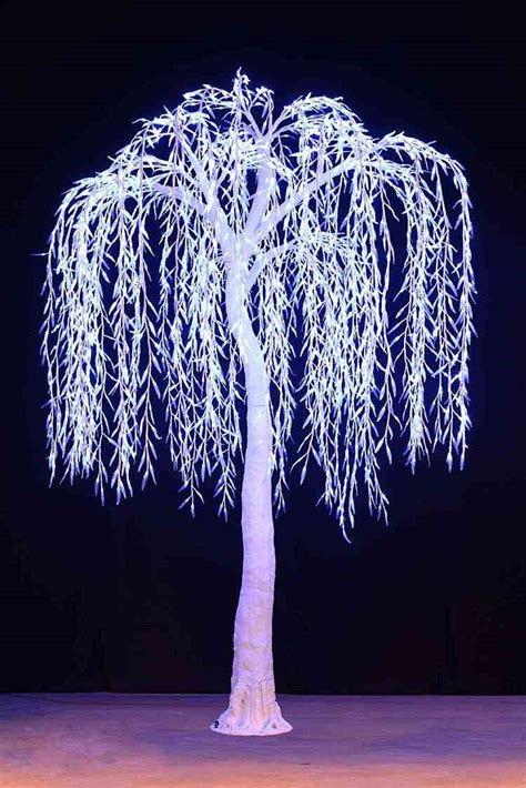 Outdoor white LED Willow Tree Lights