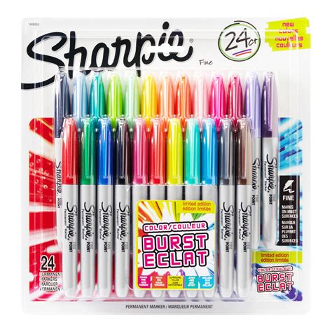 Sharpie Permanent Marker Fine Point Color Burst 24 Set – Markersnpens.com