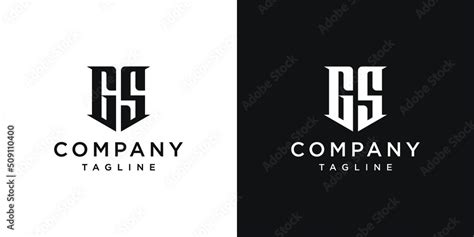 Creative Vintage Letter GS Monogram Logo Design Icon Template White and ...