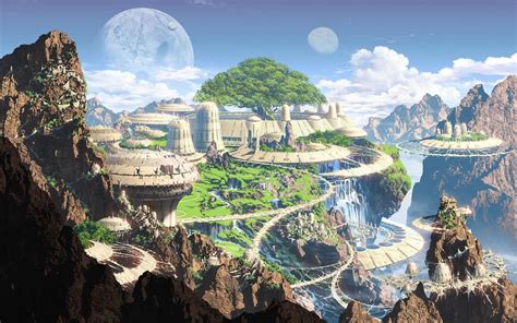 How about a little Sci-Fi Saturday? | Fantasy landscape, Fantasy city, Sci fi landscape