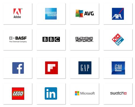 Famous Brands with Square Logos