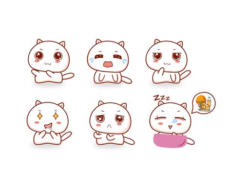 Cat of emoji package by ChuanYu Design on Dribbble