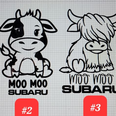 Moo Moo Subaru Svg - Etsy