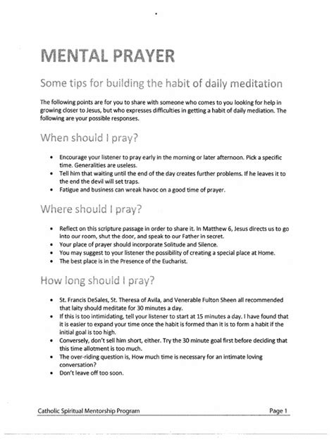 Mental Prayer | PDF