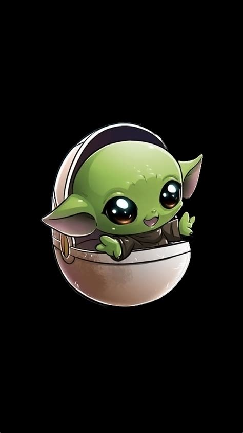 Baby Yoda Cartoon Wallpapers - Wallpaper Cave