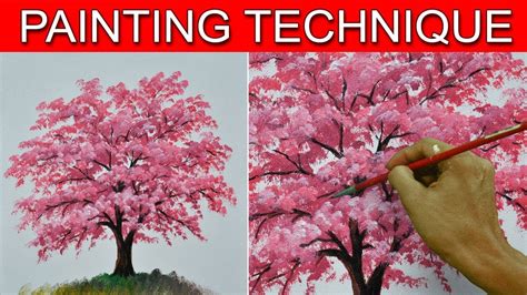 Cherry Blossom Tree Acrylic Painting Technique, 51% OFF