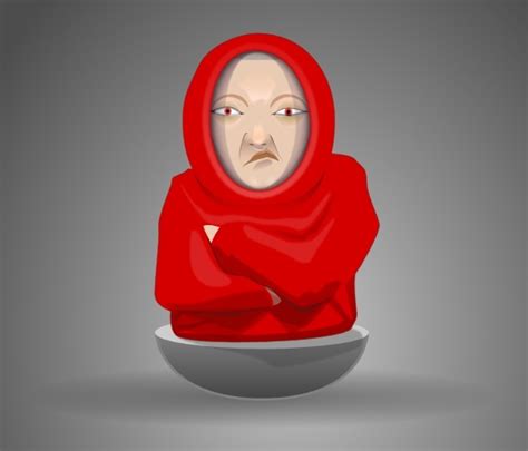 Grumpy Face Wearing Hood clip art Free vector in Open office drawing ...