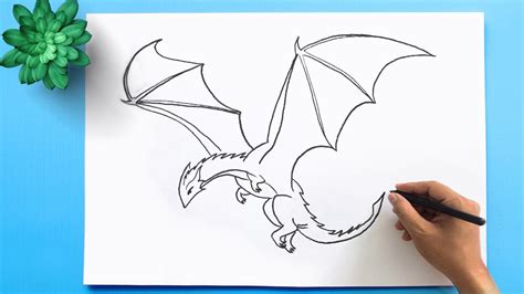 Flying Dragon Drawings In Pencil