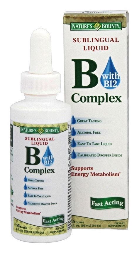 Nature's Bounty Vitamin B Complex Sublingual Liquid 2 Oz - Walmart.com - Walmart.com