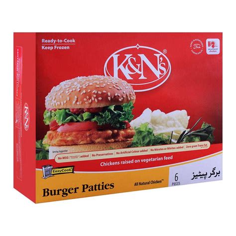 Buy K&N's Burger Patties 6 Pieces (400g) At Best Price - GrocerApp