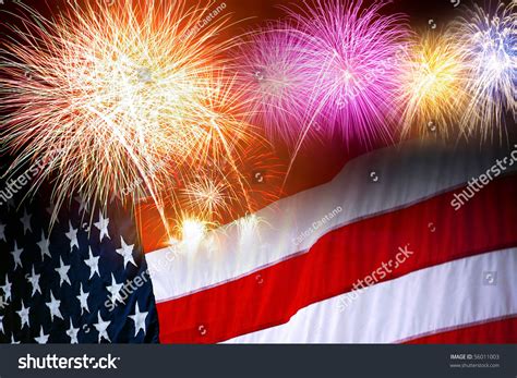 American Flag Fireworks Independence Day Celebration Stock Photo 56011003 - Shutterstock