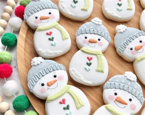 Snowman Christmas Cookies One Dozen - Etsy