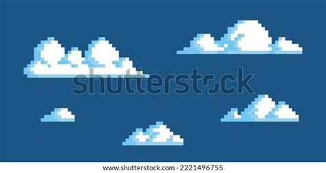 Pixel Art Clouds Illustration Stock Illustration 2221496755 | Shutterstock