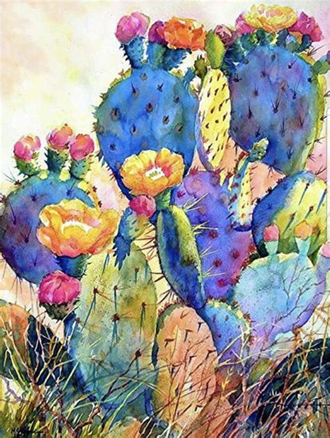 This item is unavailable - Etsy | Arte com cactos, Arte em pintura, Arte flor