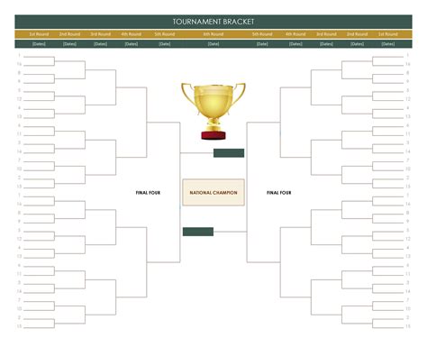 34 Blank Tournament Bracket Templates (&100% FREE) ᐅ TemplateLab