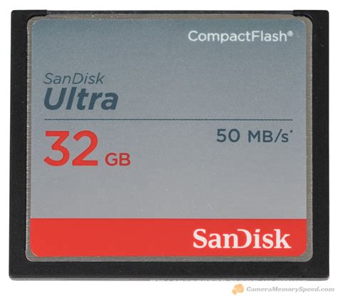 SanDisk Ultra 32GB CompactFlash Memory Card Review - Camera Memory Speed Comparison ...