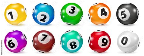 Illustration Colorful Bingo. Lottery Number Balls. Colored balls isolated. Bingo ball. Bingo ...