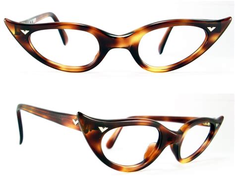 Vintage Eyeglasses Frames Eyewear Sunglasses 50S: VINTAGE 50s CAT EYE GLASSES SUNGLASS FRAME GLASSES