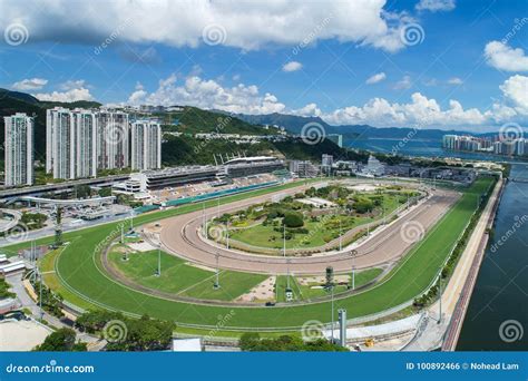 Shatin Racecourse stock photo. Image of altitude, horse - 100892466