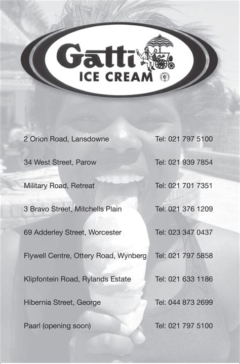 Gatti Ice Cream Factory Shop in Athlone, Western Cape | The A-Z of Factory Shops