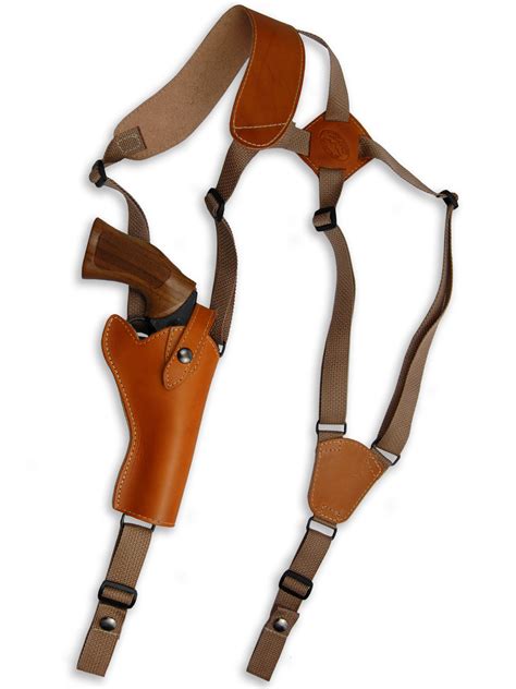 NEW Barsony Saddle Tan Leather Vertical Gun Shoulder Holster Taurus 4" Revolvers - Holsters