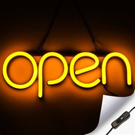 LED Neon Open Sign for Business - Bright LED Open Sign with ON & Off Switch - Lightweight ...