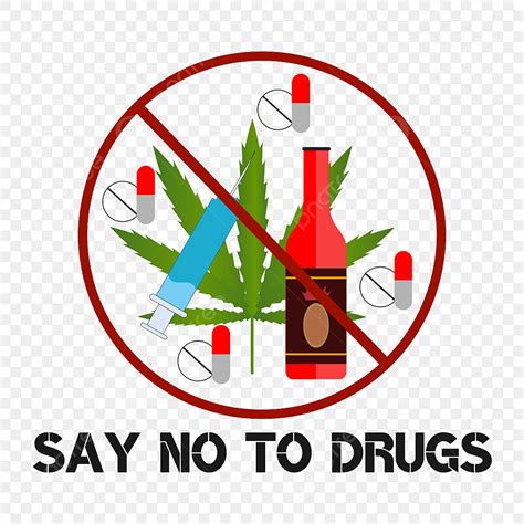 Drug Abuse Clipart Transparent Background, Vector Illustration Poster ...