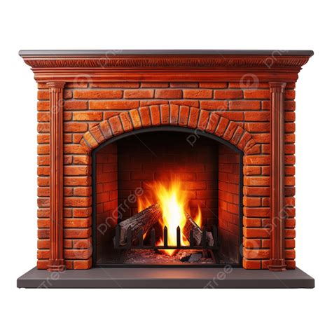 Orange Brick Fireplace, Retro, Fire Pit, Mock Up PNG Transparent Image and Clipart for Free Download