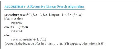 Solved: Using The Recursive Linear Search Algorithm, Build... | Chegg.com