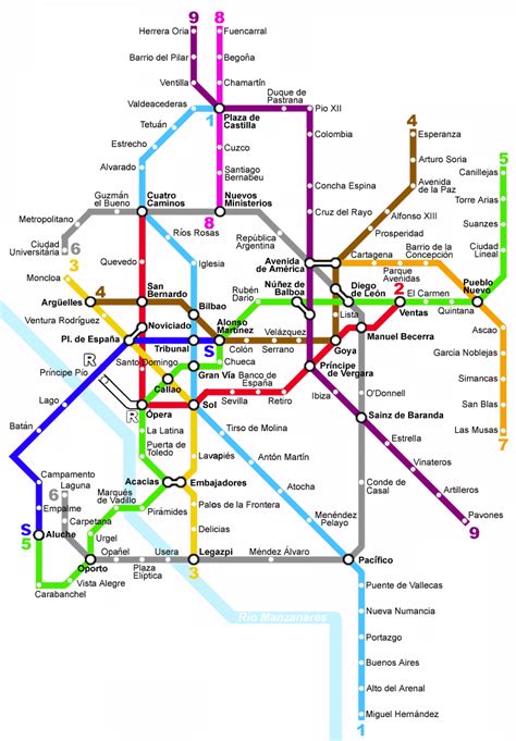 MADRID METRO MAP » Nağberr