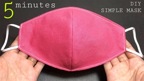 It only takes 5 minutes to sew a simple mask | Face mask sewing ...