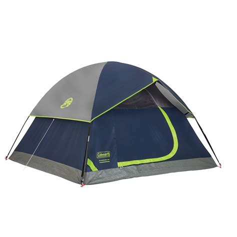 Coleman Sundome 4-Person Tent, Navy dome Camping Waterproof All Weather ...