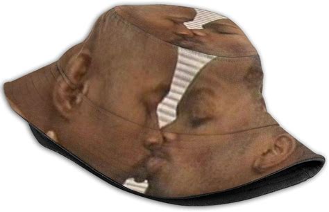 Two Black Men Kissing Meme Unisex Bucket Hat Summer Travel Beach Sun ...