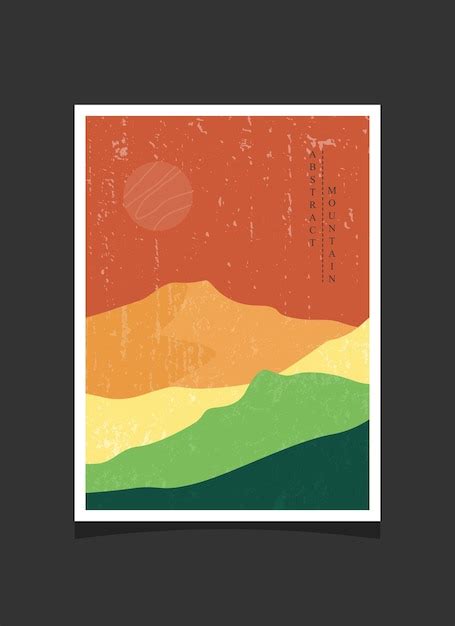 Premium Vector | Abstract mountain painting, abstract background, premium vector