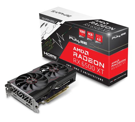 Buy Sapphire 11314-01-20G Pulse AMD Radeon RX 6500 XT Gaming OC Graphics Card with 4GB GDDR6 ...