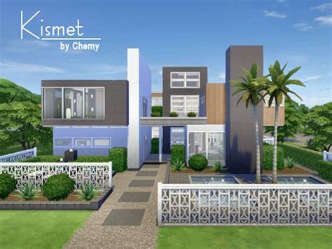 chemy's Kismet Modern | Sims 4 modern house, Sims 4 house plans, Sims 4 house building