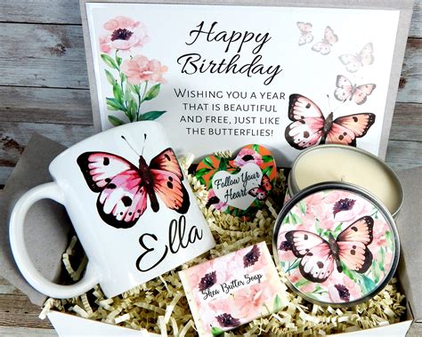 Butterfly Gift Box Personalized Birthday Gifts for Women - Etsy